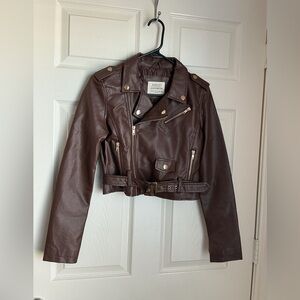 Ashley By 26 International Dark Brown Leather Jacket
